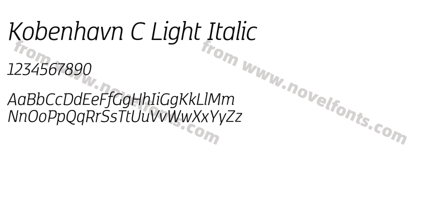 Kobenhavn C Light ItalicPreview