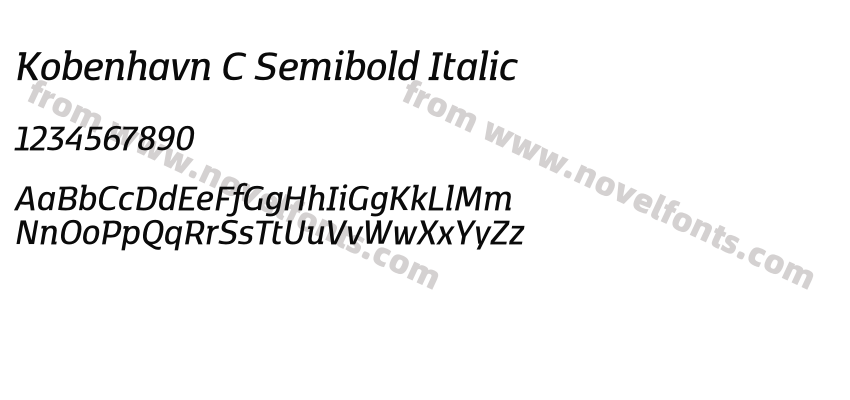 Kobenhavn C Semibold ItalicPreview
