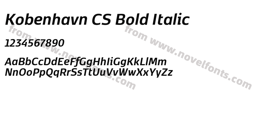 Kobenhavn CS Bold ItalicPreview