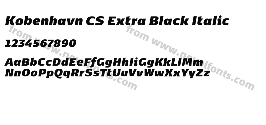 Kobenhavn CS Extra Black ItalicPreview