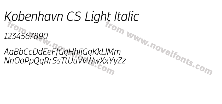 Kobenhavn CS Light ItalicPreview