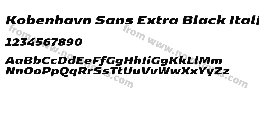 Kobenhavn Sans Extra Black ItalicPreview