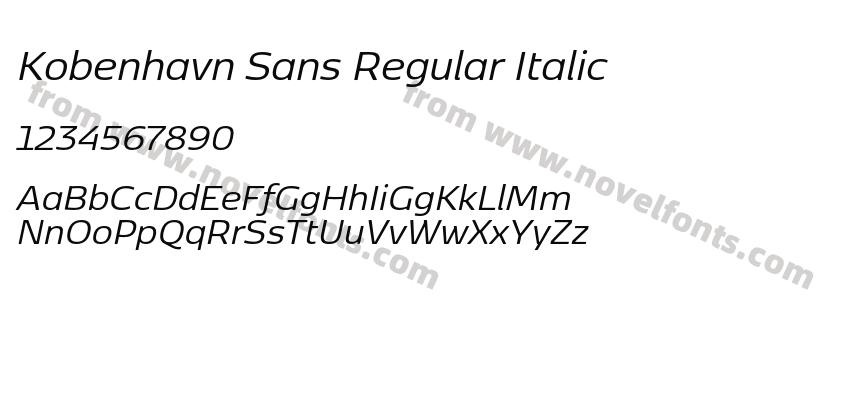Kobenhavn Sans Regular ItalicPreview