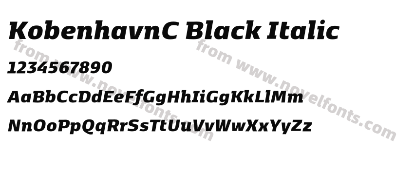 KobenhavnC Black ItalicPreview