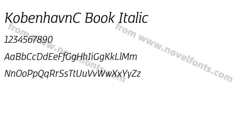 KobenhavnC Book ItalicPreview