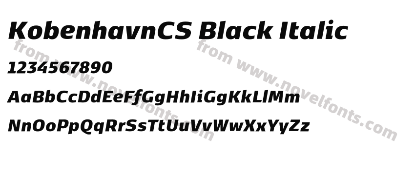 KobenhavnCS Black ItalicPreview