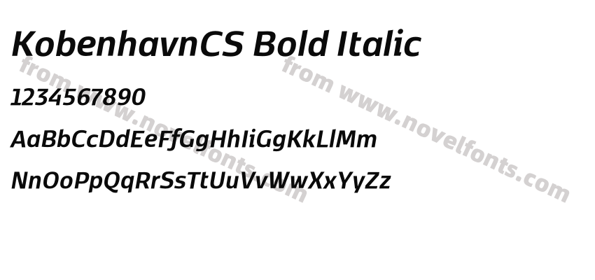 KobenhavnCS Bold ItalicPreview