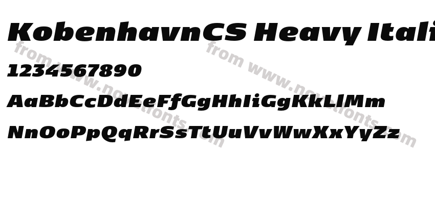 KobenhavnCS Heavy ItalicPreview