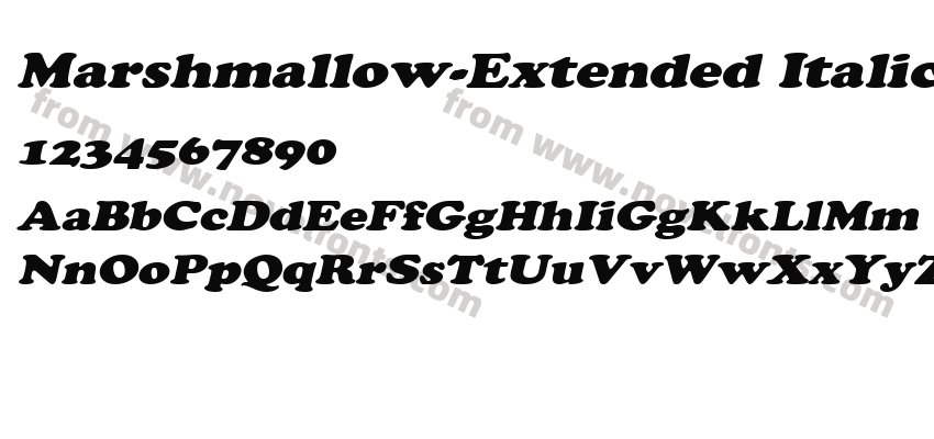 Marshmallow-Extended ItalicPreview