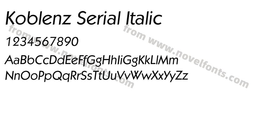 Koblenz Serial ItalicPreview