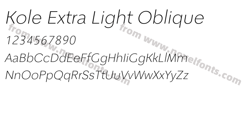 Kole Extra Light ObliquePreview