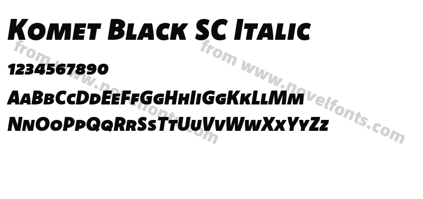 Komet Black SC ItalicPreview