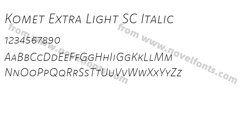Komet Extra Light SC ItalicPreview