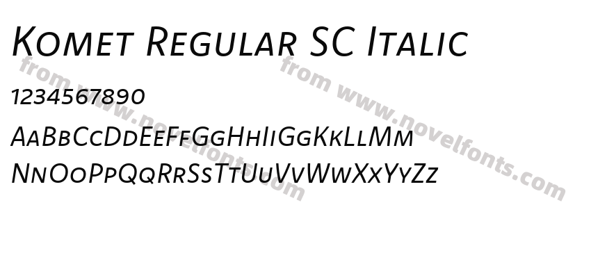 Komet Regular SC ItalicPreview