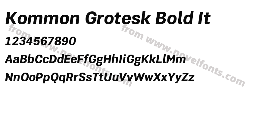 Kommon Grotesk Bold ItPreview