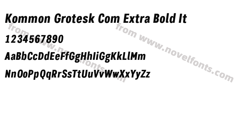 Kommon Grotesk Com Extra Bold ItPreview