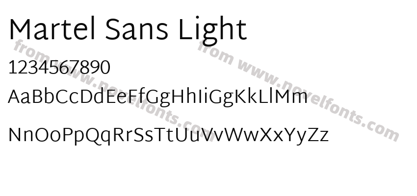 Martel Sans LightPreview