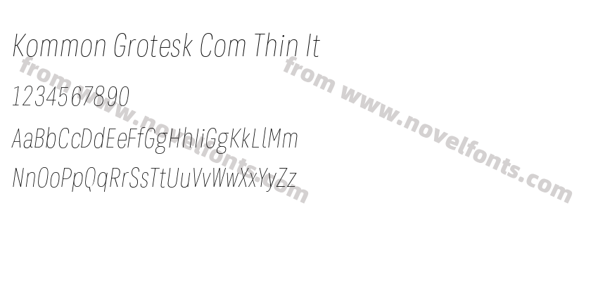 Kommon Grotesk Com Thin ItPreview