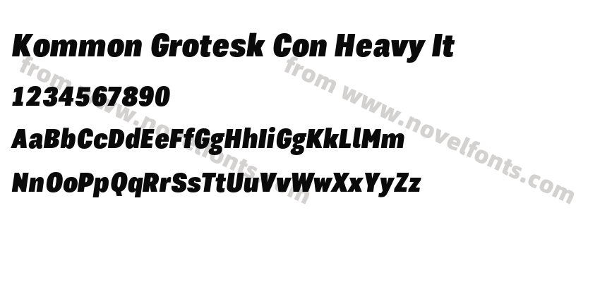 Kommon Grotesk Con Heavy ItPreview