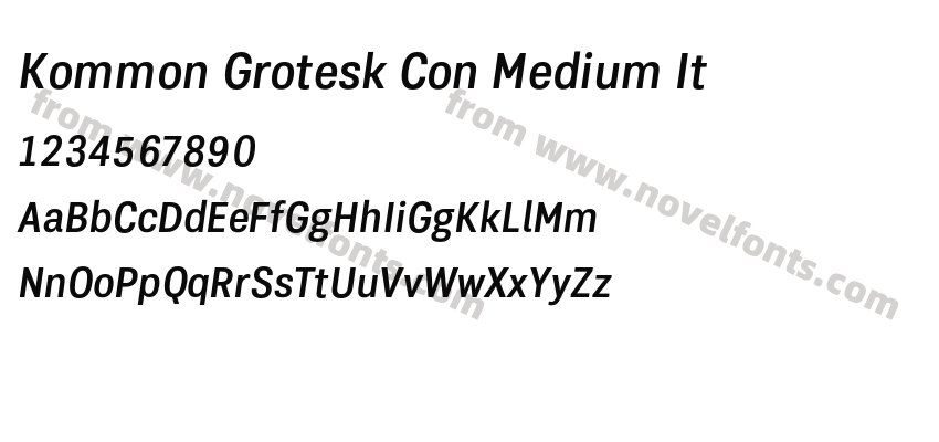 Kommon Grotesk Con Medium ItPreview
