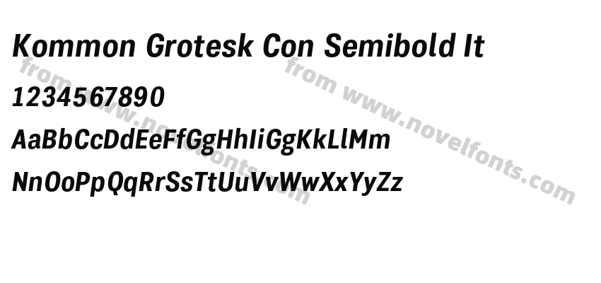 Kommon Grotesk Con Semibold ItPreview