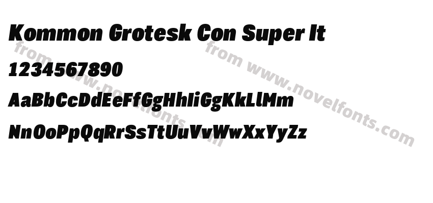 Kommon Grotesk Con Super ItPreview