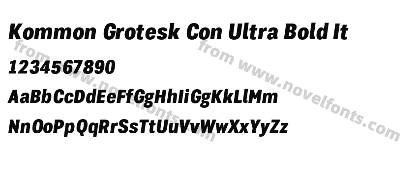 Kommon Grotesk Con Ultra Bold ItPreview