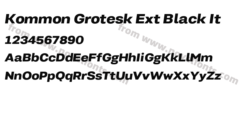 Kommon Grotesk Ext Black ItPreview