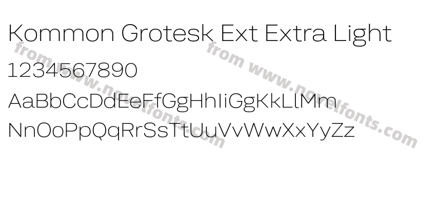 Kommon Grotesk Ext Extra LightPreview