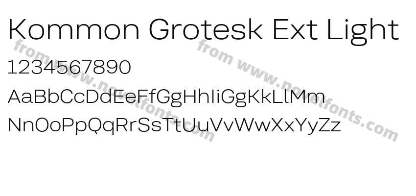 Kommon Grotesk Ext LightPreview