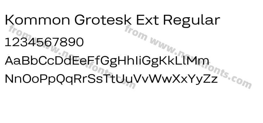 Kommon Grotesk Ext RegularPreview