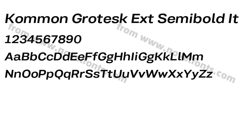 Kommon Grotesk Ext Semibold ItPreview