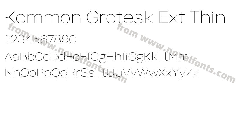 Kommon Grotesk Ext ThinPreview