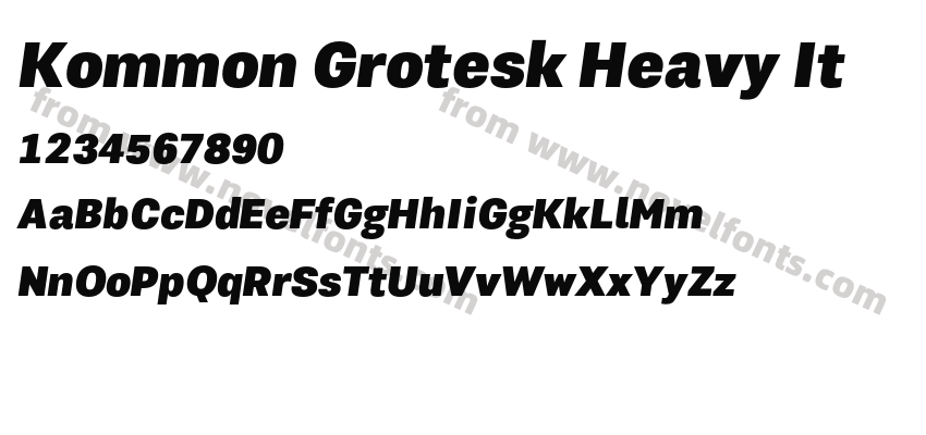 Kommon Grotesk Heavy ItPreview