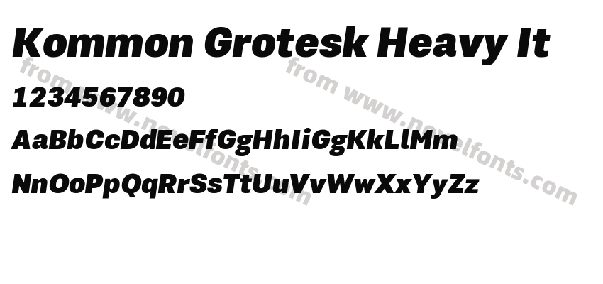 Kommon Grotesk Heavy ItPreview
