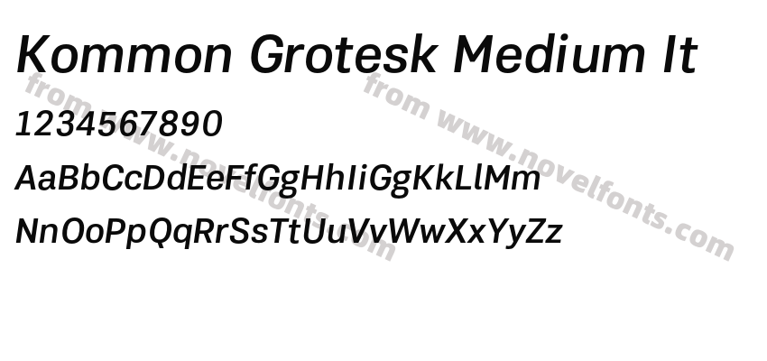 Kommon Grotesk Medium ItPreview