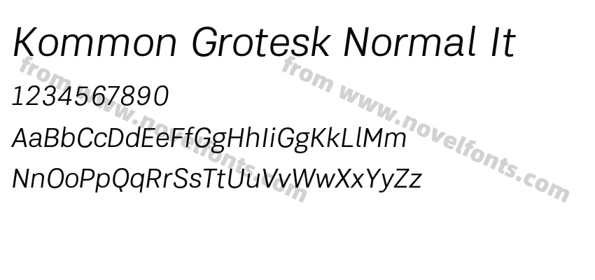 Kommon Grotesk Normal ItPreview