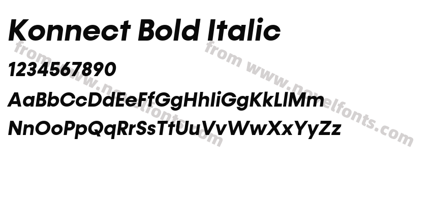 Konnect Bold ItalicPreview