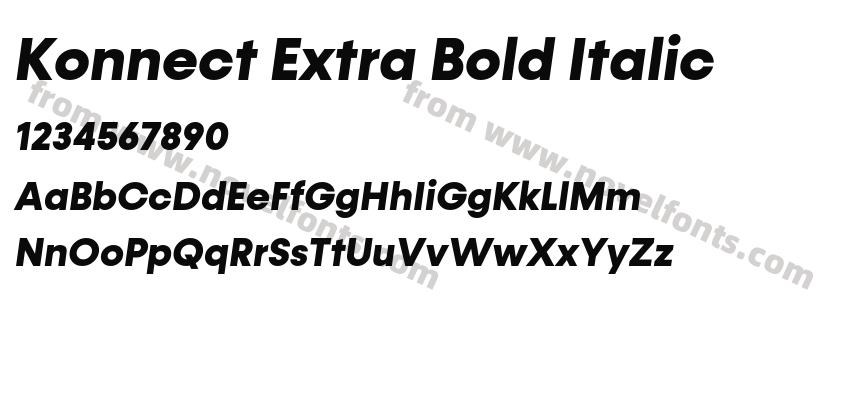 Konnect Extra Bold ItalicPreview
