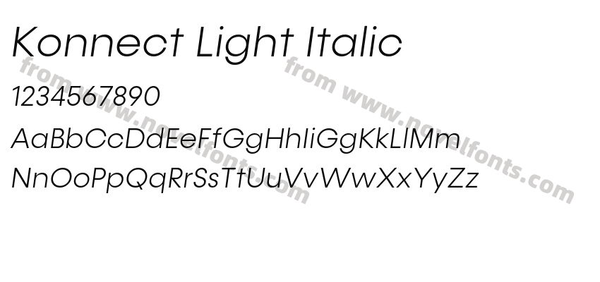 Konnect Light ItalicPreview