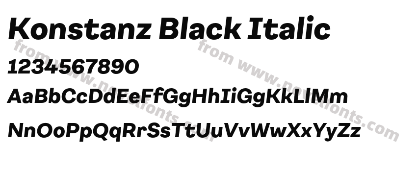 Konstanz Black ItalicPreview