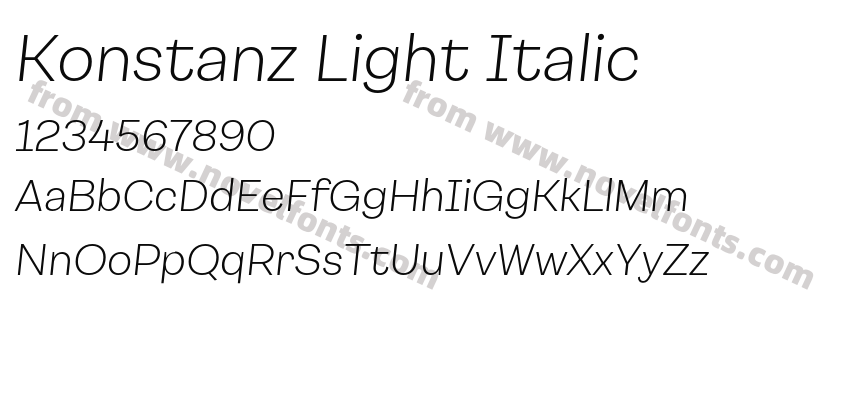 Konstanz Light ItalicPreview