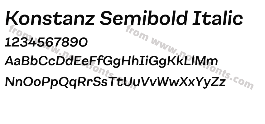 Konstanz Semibold ItalicPreview