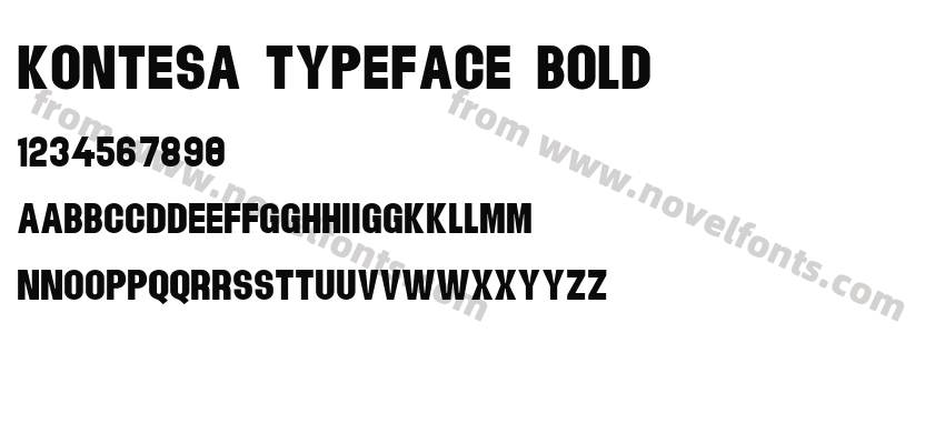 Kontesa Typeface BoldPreview