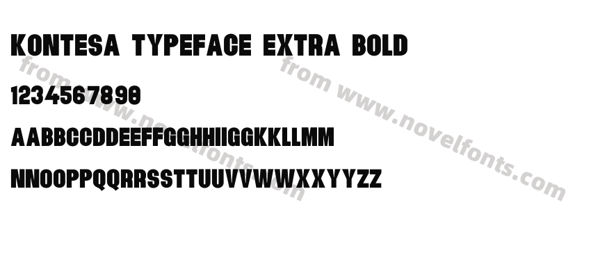 Kontesa Typeface Extra BoldPreview
