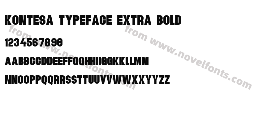Kontesa Typeface Extra BoldPreview