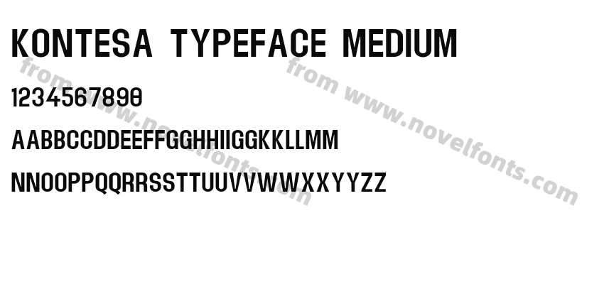 Kontesa Typeface MediumPreview