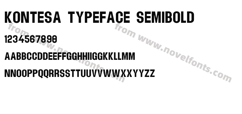 Kontesa Typeface SemiboldPreview