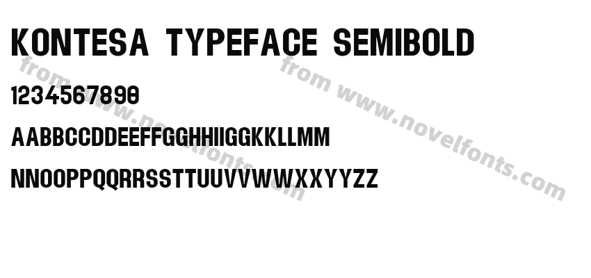 Kontesa Typeface SemiboldPreview