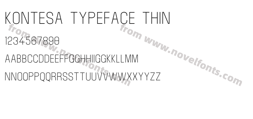 Kontesa Typeface ThinPreview
